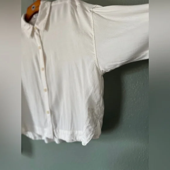 MADEWELL Lusterweave Hartfield Cropped Tencel Button Down Shirt | Womens S - Picture 6 of 12